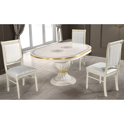 H2 Aurora Day Round dining table 115x115 cm (+45 cm extendable) - beige