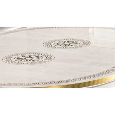 H2 Aurora Day Round dining table 115x115 cm (+45 cm extendable) - beige