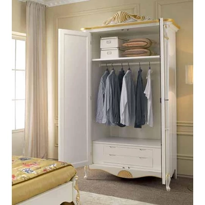 Passioni 2-doors wardrobe closet with decorative crown