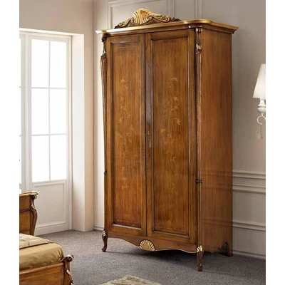 Passioni 2-doors wardrobe closet with decorative crown