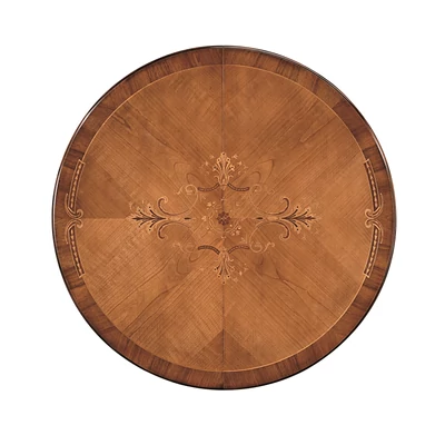 Profumo di Casa VERONA Inlayed round dining table 140x140 cm (+120 cm extendable)