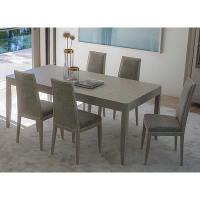 Eden Day Dining table 200x100 cm (+2x40 cm extendable), with leaf motif