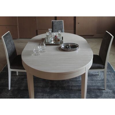Eden Day kerek étkezőasztal 120x120 cm (+50 cm hosszabbítható), faerezet nélkül, sima felülettel