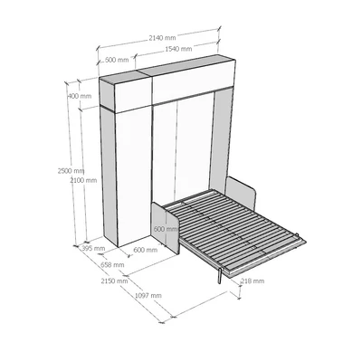 Kentaro Sofà Cabinet bed - 214 cm