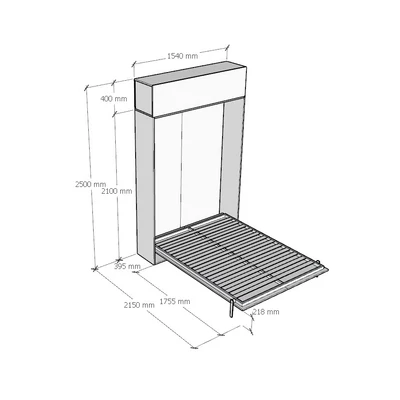 Kentaro Cabinet bed - 154 cm