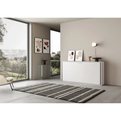 Egyszemélyes szekrényágy – fehér kőris színváltozat