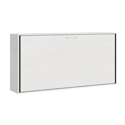 Egyszemélyes szekrényágy – fehér kőris színváltozat