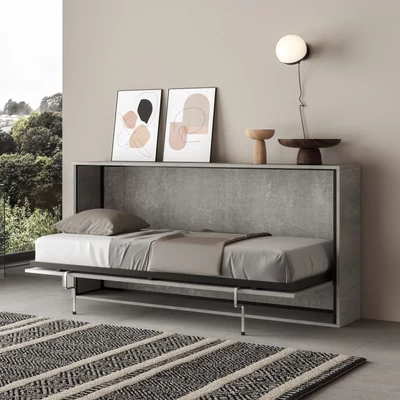 Egyszemélyes szekrényágy – cement színváltozat