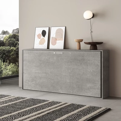 Egyszemélyes szekrényágy – cement színváltozat