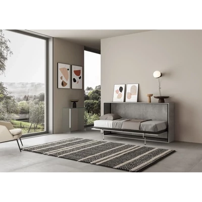 Egyszemélyes szekrényágy – cement színváltozat