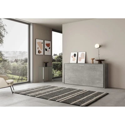 Egyszemélyes szekrényágy – cement színváltozat