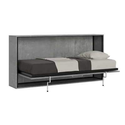 Egyszemélyes szekrényágy – cement színváltozat