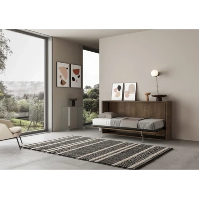 Egyszemélyes szekrényágy – dió színváltozat