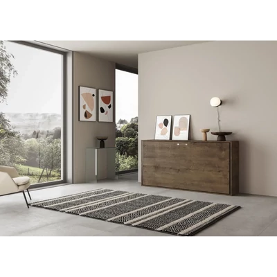 Egyszemélyes szekrényágy – dió színváltozat