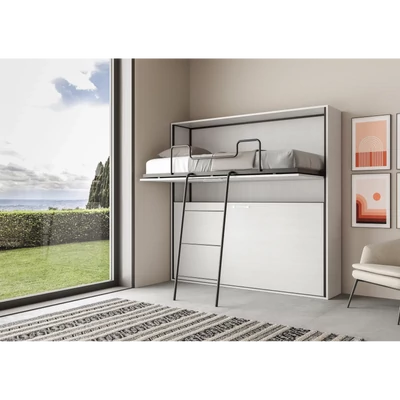 Emeletes szekrényágy – fehér kőris színváltozat