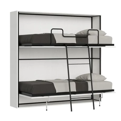 Emeletes szekrényágy – fehér kőris színváltozat