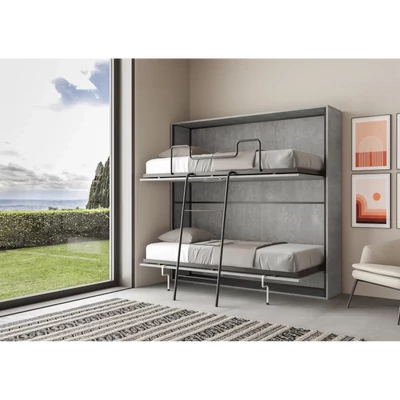 Emeletes szekrényágy – cement színváltozat