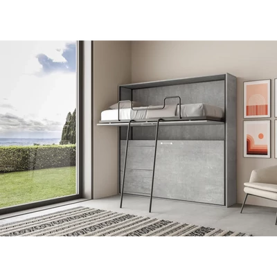 Emeletes szekrényágy – cement színváltozat