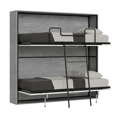 Emeletes szekrényágy – cement színváltozat