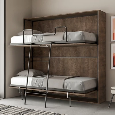 Emeletes szekrényágy – dió színváltozat