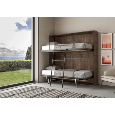 Emeletes szekrényágy – dió színváltozat