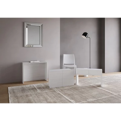 Evolve kihúzható dupla ülőpad zárt állapotban – fehér kőris színváltozat