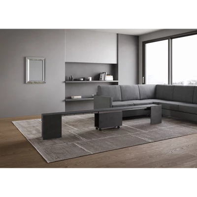 Evolve kihúzható ülőpad nyitott állapotban – atracit színváltozat