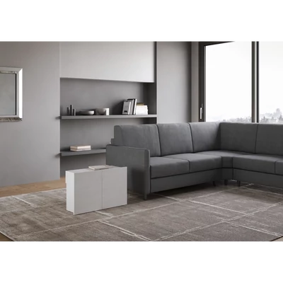 Evolve kihúzható ülőpad zárt állapotban – fehér kőris színváltozat