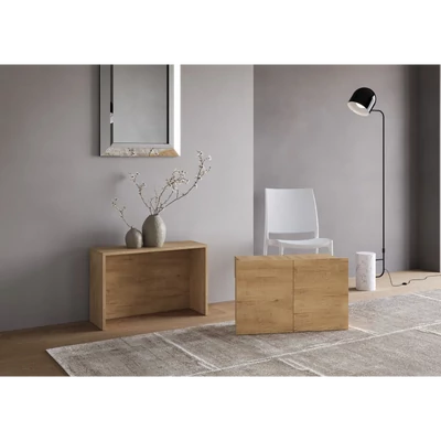 Evolve kihúzható ülőpad zárt állapotban – természetes tölgy színváltozat