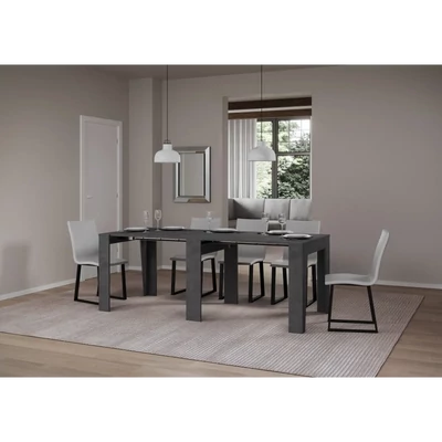 Anea konzolasztal nyitott állapotban – antracit színváltozat