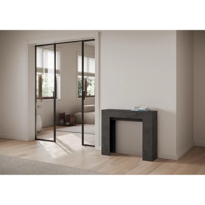 Slick konzolasztal zárt állapotban – antracit színváltozat