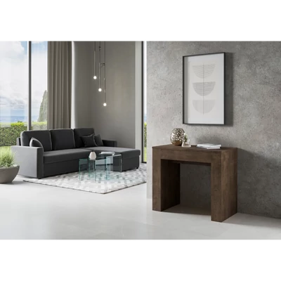 Extra konzolasztal zárt állapotban – dió színváltozat