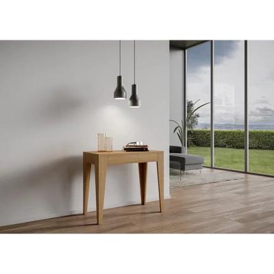 Isotta konzolasztal zárt állapotban – természetes tölgy színváltozat