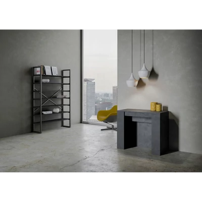 Venus konzolasztal zárt állapotban – antracit színváltozat