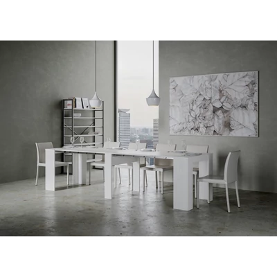 Venus konzolasztal nyitott állapotban – fehér kőris színváltozat