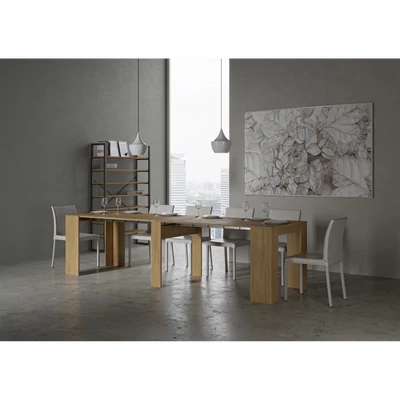 Venus konzolasztal nyitott állapotban – természetes tölgy színváltozat