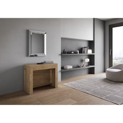 Evolve konzolasztal zárt állapotban – természetes tölgy színváltozat