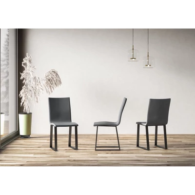 Baffy szék szürke műbőrrel