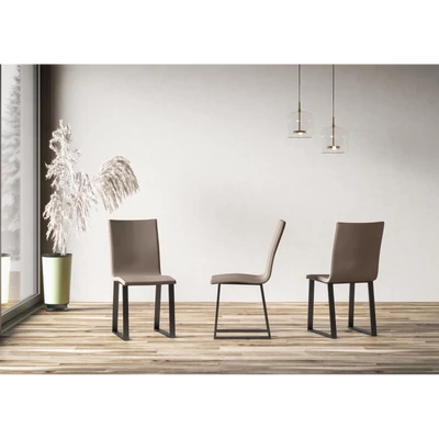 Baffy szék galambszürke műbőrrel