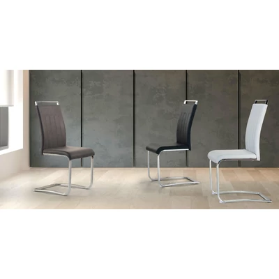 LM Marta Fabric Sled chair - grey