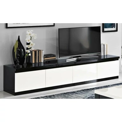 Fekete-fehér TV-szekrény, 220 cm – LM Roma Day