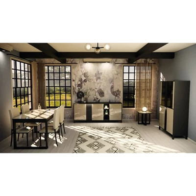 Bézs-sötétbarna étkező garnitúra – LM Venus Day