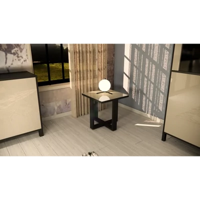 Bézs-sötétbarna kisasztal – LM Venus Day