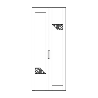 Ajtó gardróbszobához (balra vagy jobbra nyíló), áttört díszítéssel, kőrisfából – Morello 4496