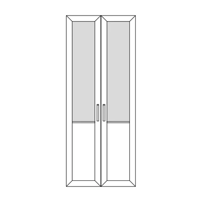 Ajtó gardróbszobához (balra vagy jobbra nyíló), tükörrel, tanganyikai diófából – Morello 4501