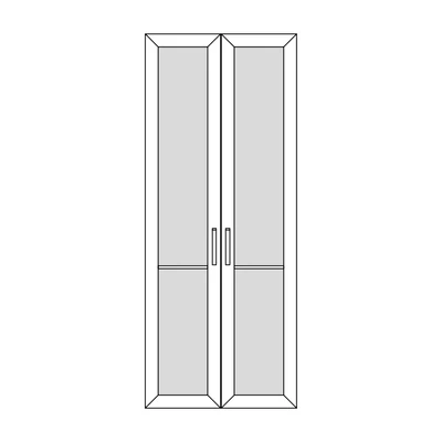 Ajtó gardróbszobához (balra vagy jobbra nyíló), tükörrel, kőrisfából – Morello 4502