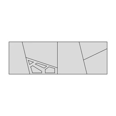 Ajtó geometrikus díszítéssel, 120 cm széles szekrényelemhez – Morello 3129.I