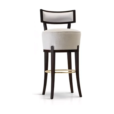 Bárszék sárgaréz lábtámasszal, kárpitozott – Morello Venezia 2506