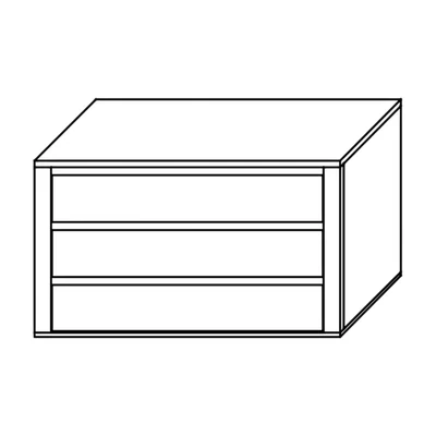 Belső 3 fiókos elem gardróbszobához, zárt oldalfalhoz, Blumotion finoman záródó mechanizmussal – Morello 4486