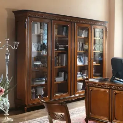 Dolgozószoba könyvespolc, 4 ajtós – Morello 3852